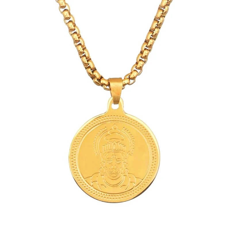 24K Gold Plated Hanuman Ji Coin Necklace™ | Strength Shield