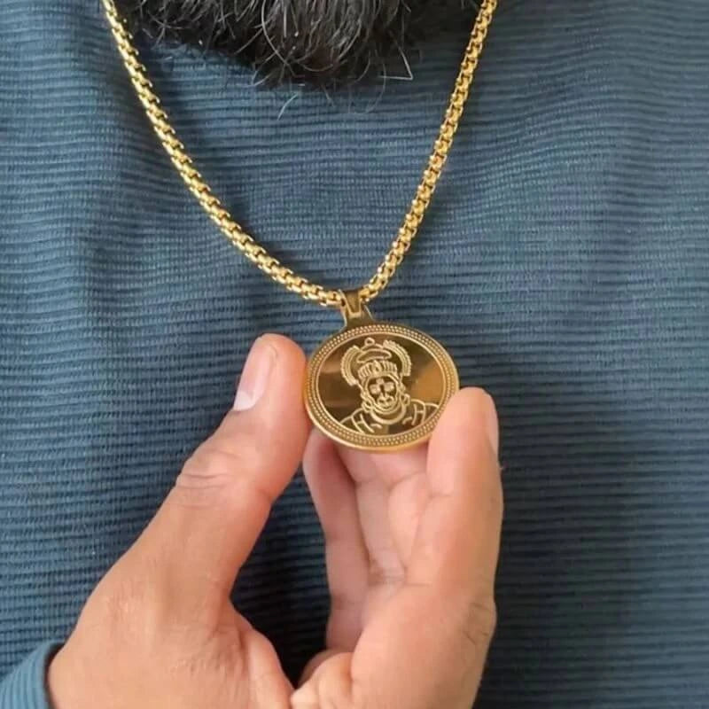 24K Gold Plated Hanuman Ji Coin Necklace™ | Strength Shield