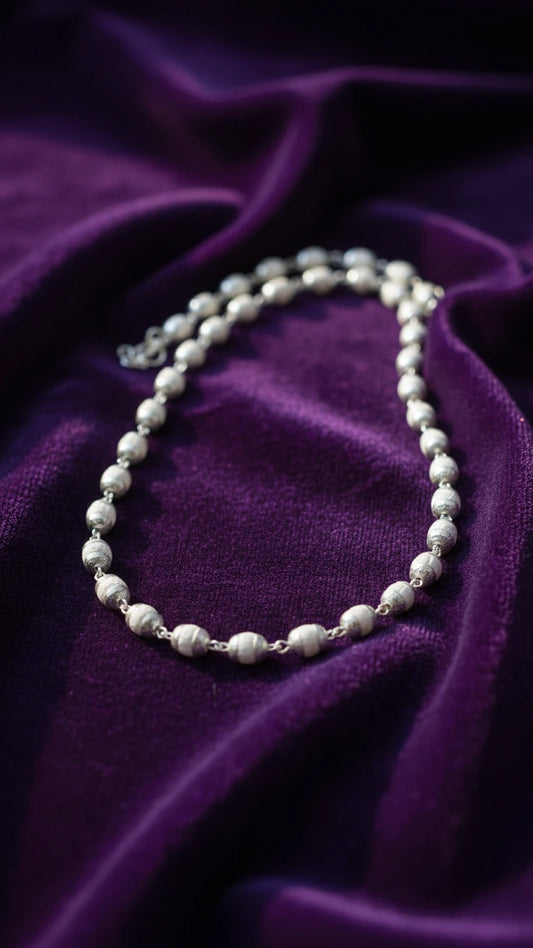 Silver Plated Tulsimalaβ’ | Krishna Divya Vardhan