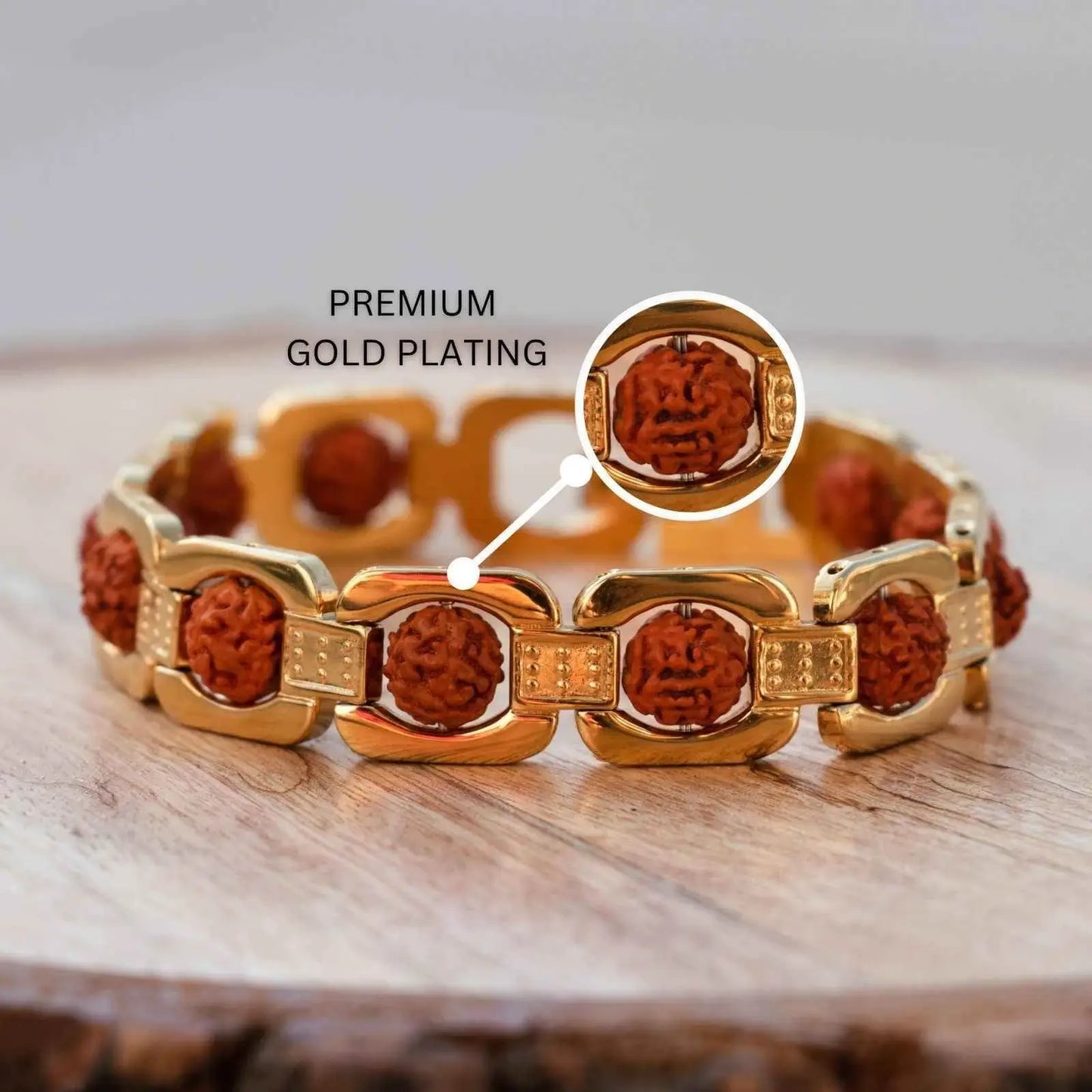 Rudraksh Gold Plated Bracelet™ | Calm Bracelet
