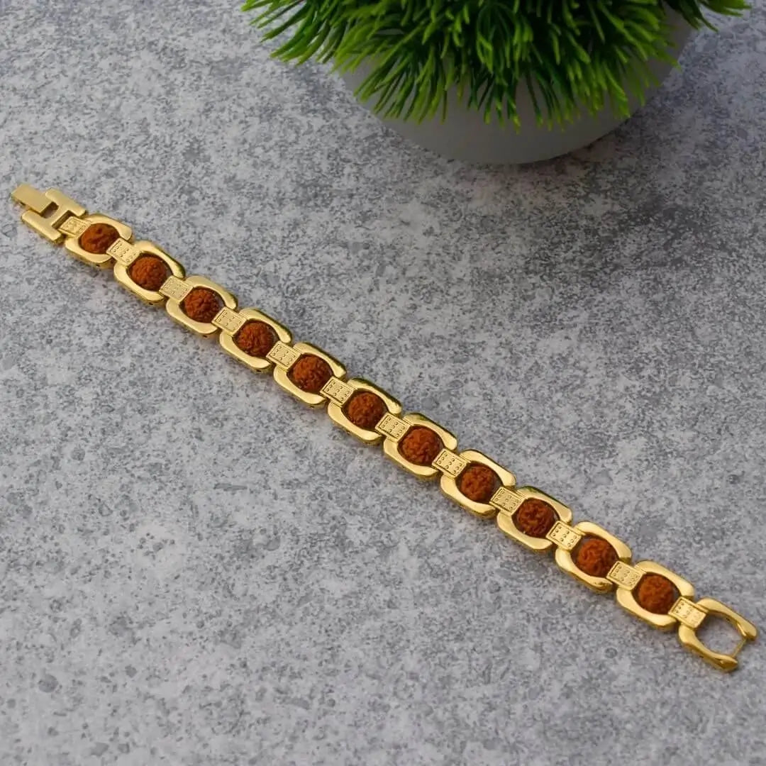 Rudraksh Gold Plated Bracelet™ | Calm Bracelet