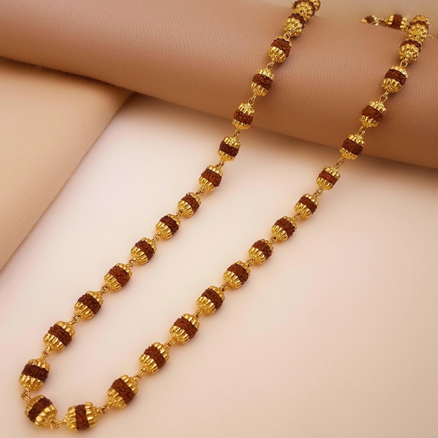 Golden Rudraksh Mala™| Protection with Presence