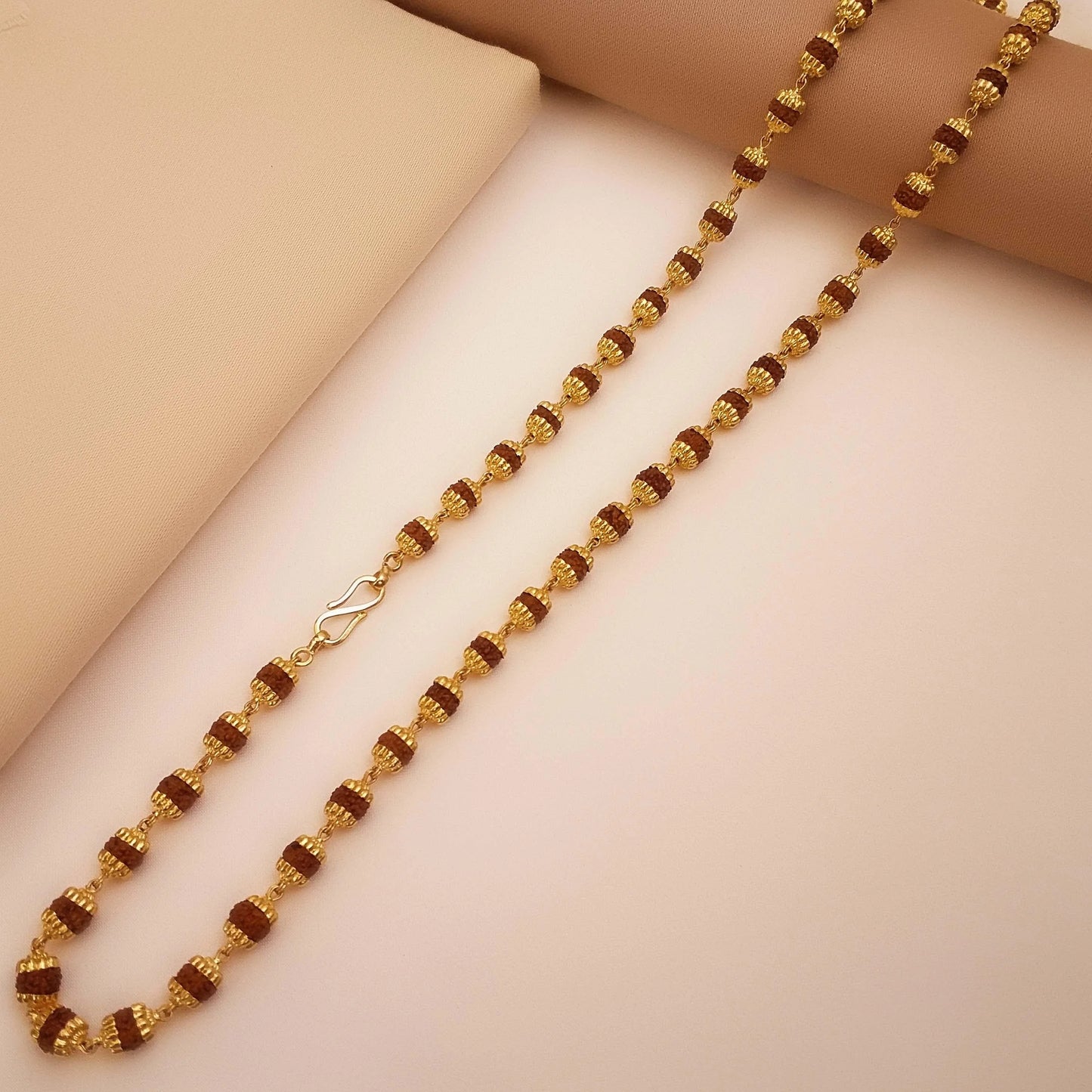 Golden Rudraksh Mala™| Protection with Presence