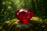 ruby stone image, in a natural background in webp format