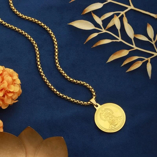 24K Gold Plated Hanuman Ji Coin Necklace™ | Strength Shield