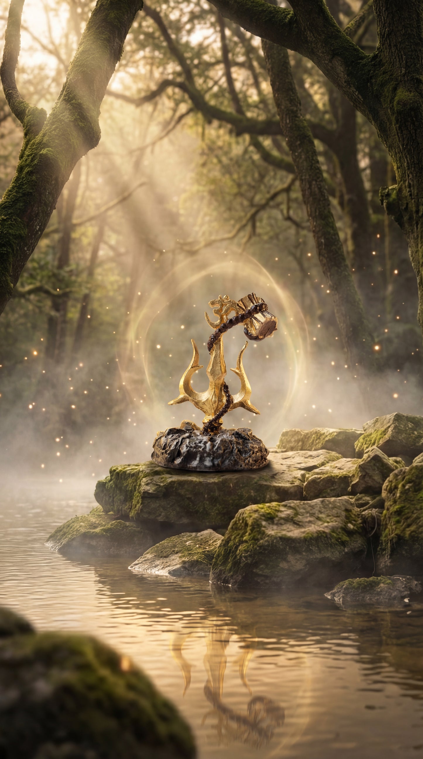 Mahadev Trishul & Damru Idol™ | Sacred Symbol of Strength and Rhythm