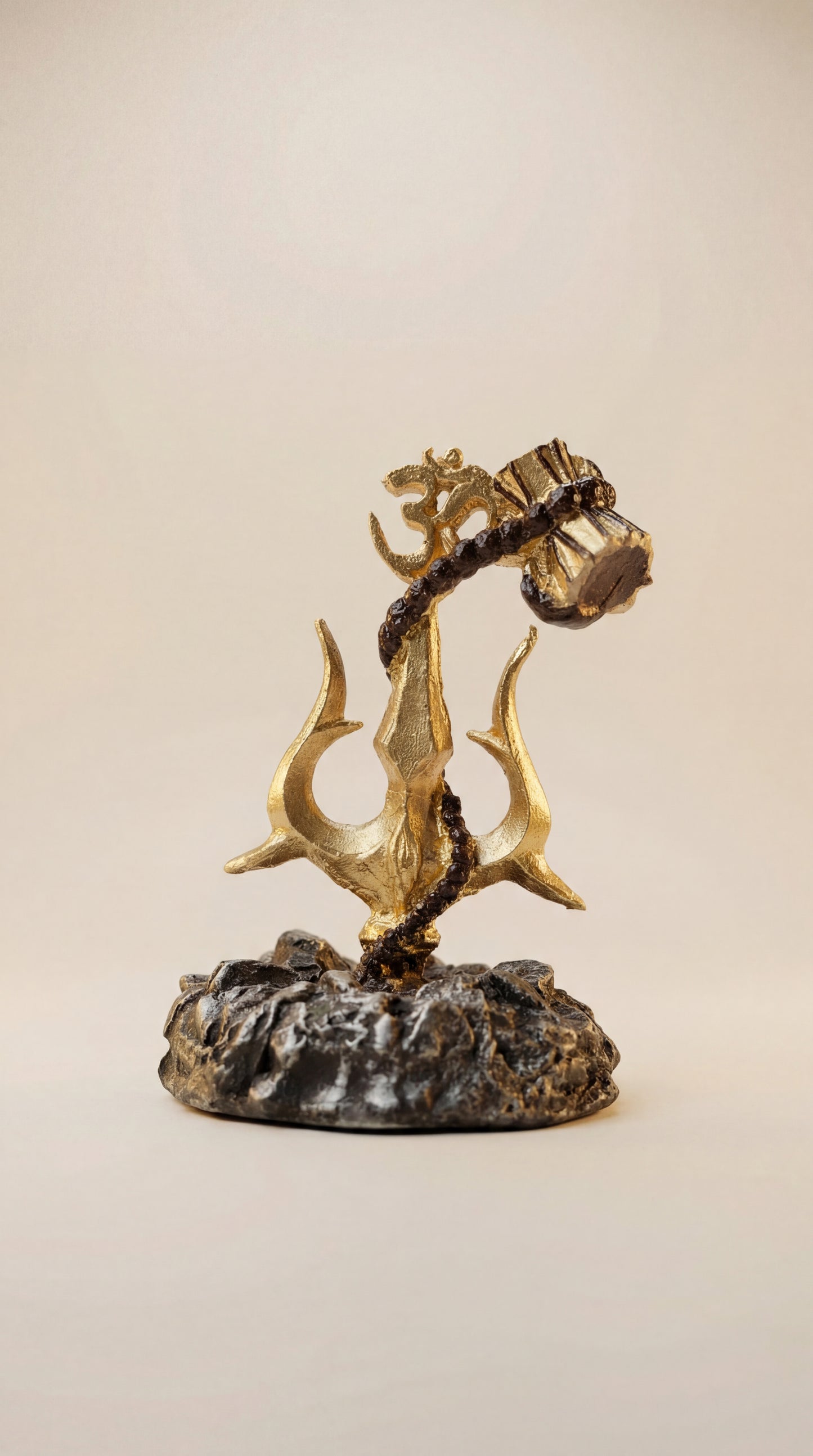 Mahadev Trishul & Damru Idol™ | Sacred Symbol of Strength and Rhythm