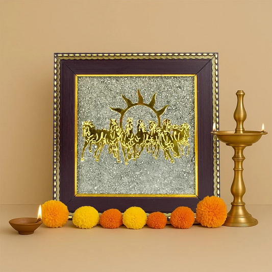 Pyrite 7 Horses™ | Money Magnet Frame