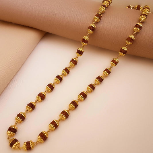 Golden Rudraksh Mala™| Protection with Presence