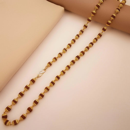Golden Rudraksh Mala™| Protection with Presence